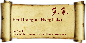 Freiberger Hargitta névjegykártya
